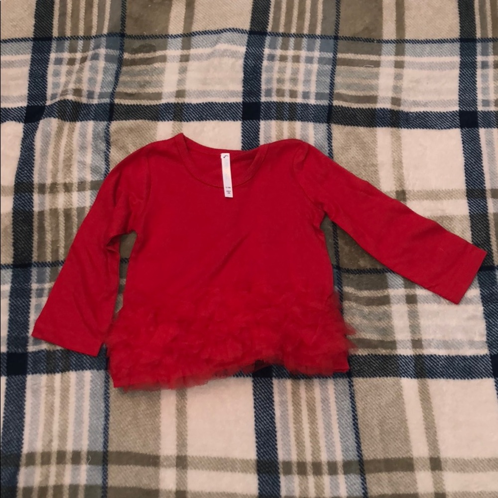 Super cute girls long sleeve tutu shirt